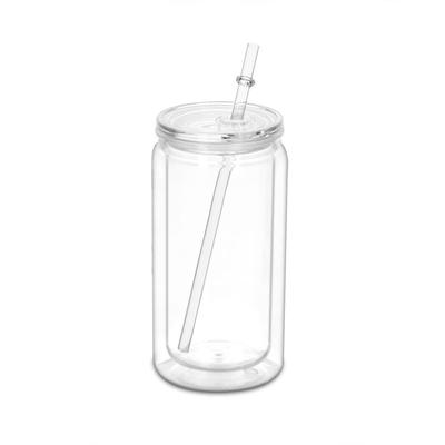 DIY 16oz Capacity Mason Jar Cups Break-Resistant Double Layers Water Bottles Reusable Snow Globe Tumbler Holiday Gifts