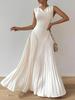 New  Elegant A-Line Ruched Waist Long Dress Evening Gown Women's Clothing