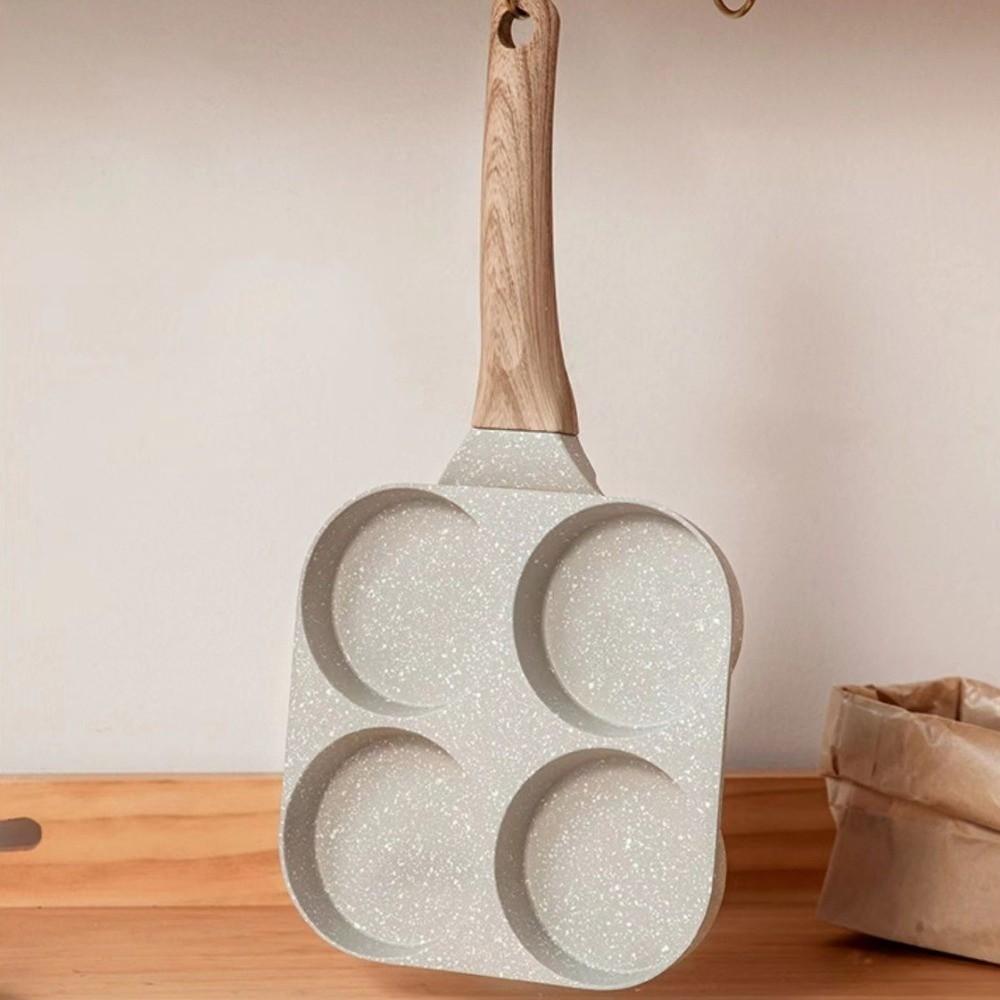 4 Holes Frying Pan Omelet Egg Frying Pan Cookware Non-Stick Pancake Pan  Gas Stove
