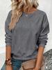 2026 Women's Color Block Long Sleeve Patchwork T-shirt: Simple Casual European American Fashion