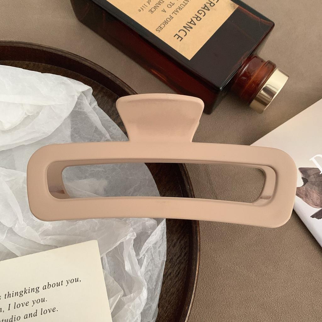 Korean Large Solid Hair Claw Elegant Hairpins Barrette Crab Hair Clips For Women Girls Square Headwear Hair Accessories Jewelry