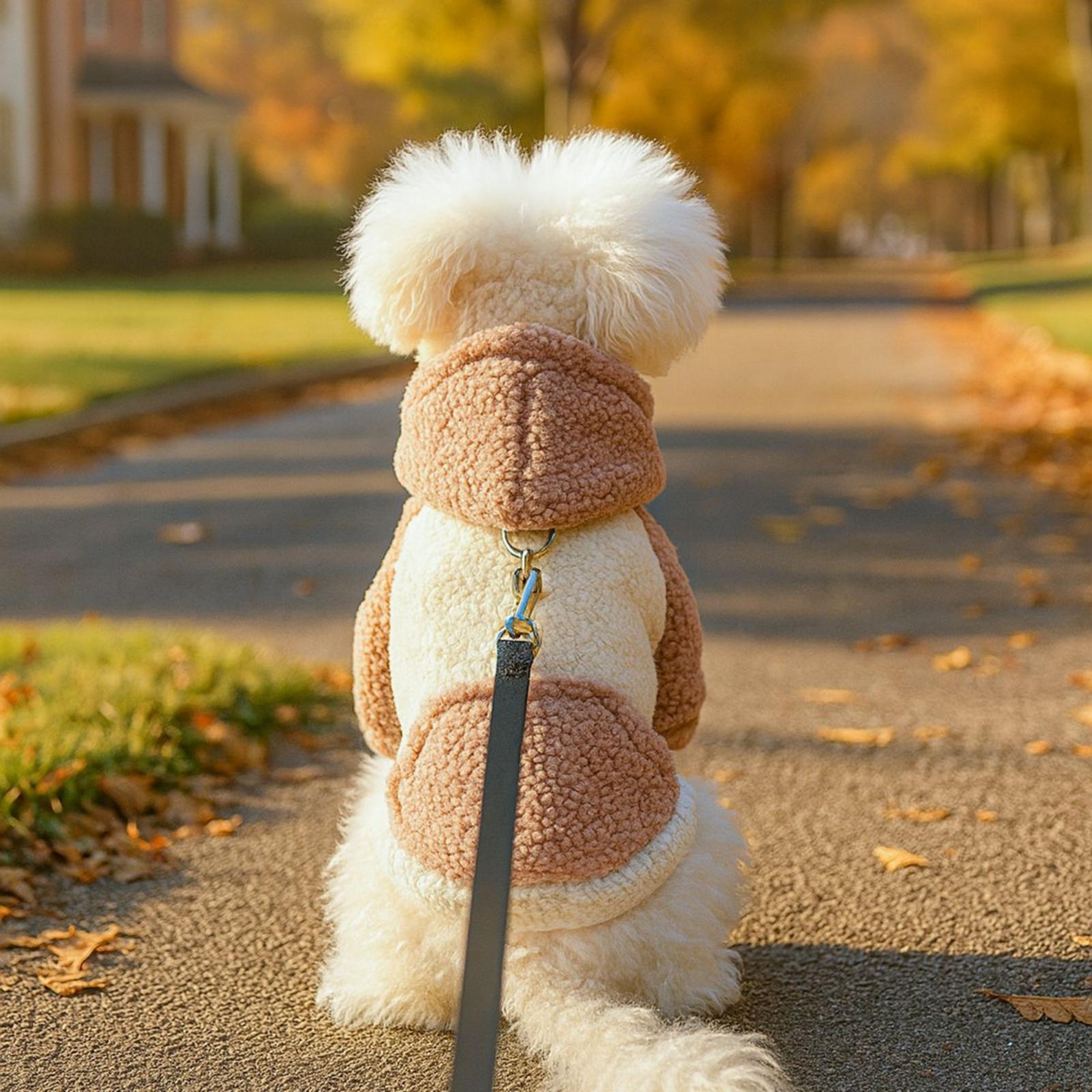 

Колекція одягу для собак, /Зимові теплі флісові куртки корейські, Худі S рожевий