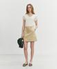 Deonseuteu A-Line Mini Skirt Beige_Udsk4B227I2