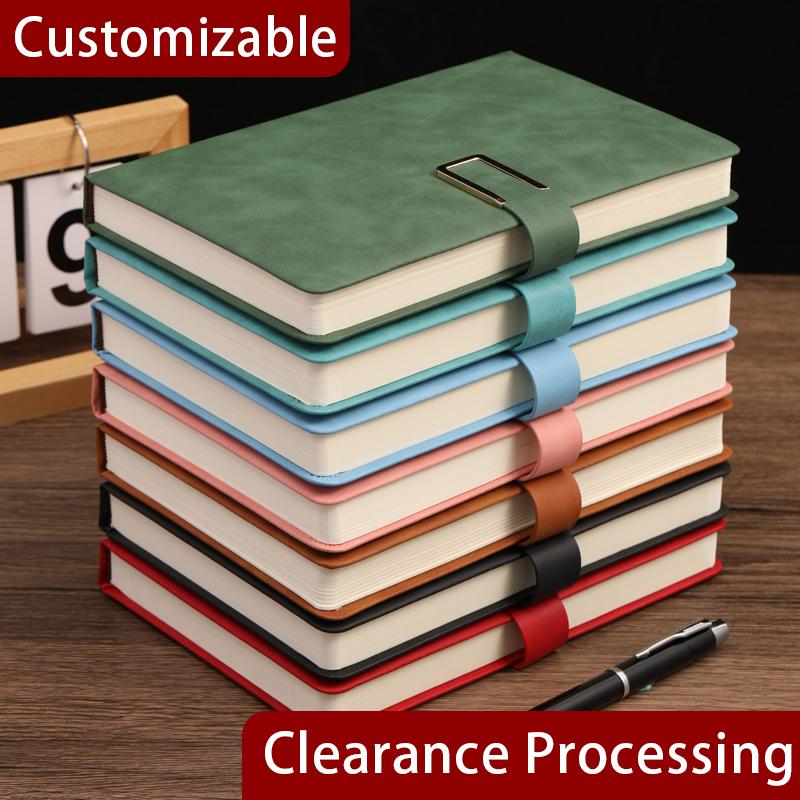 Vintage A5 Leather Notebook with Personalized Soft Cover - Perfect for Business Meetings and College Life