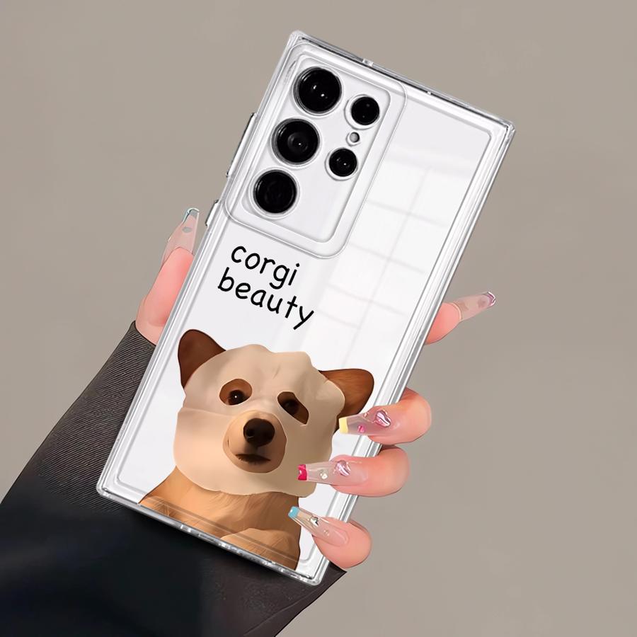 

Case for Samsung Galaxy S26 S25 Edge S23 Ultra S22 FE Note 20 Ultra 10 S20 Plus S24 S21 Phone Cover Funny Cat Dog Pattern Galaxy S21 FE 5G