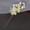 Perlové Kamínkové Květinové Sponky do Vlasů Svatba Vlasové Doplňky Perlové Sponky do Vlasů Květinové Svatební Sponky do Vlasů Vlasové Ozdoby Vlasová Tyčinka