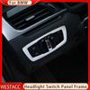 Auto Scheinwerfer Schalter Taste Rahmen Abdeckung Trim für BMW X1 F48 2016 2017 2018 X2 F39 Dekoration Aufkleber