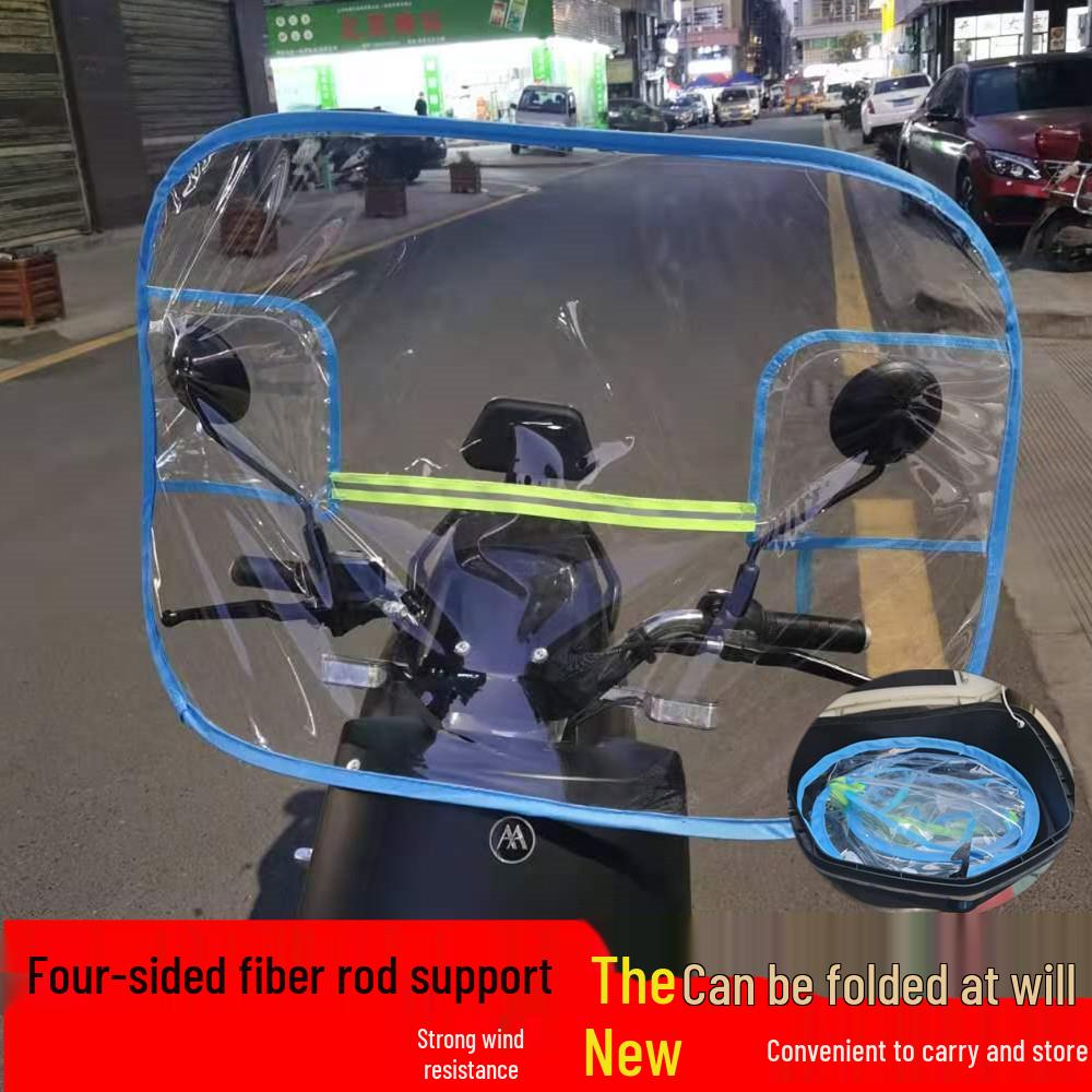 Damen Winter Elektroroller Windschutzscheibe - Transparent, Regendicht, Frontschild zum Fahren