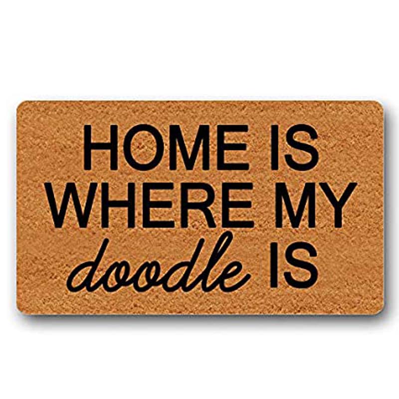 

Коврик «Дом там, где мой рисунок» Коврик для двери с забавной собачкой Приветственный коврик Коврик для входа Забавный напольный коврик Дверной коврик Нескользящий коврик для машинной стирки