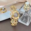 High-End Damen Armbanduhr Römische Zifferblätter Quadratisches Zifferblatt Quarzuhren Leichter Luxus Mode Damen Armbanduhr Relogio Feminino