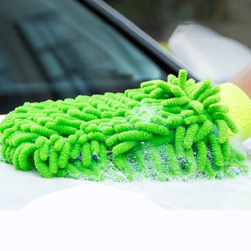 Car Wash Gloves Double-sided Chenille Glove Plush Rags Car Supplies Cleaning Tools Auto Accessories Car Detailing