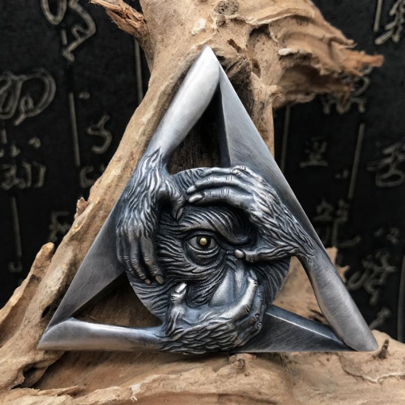 

Дизайн Подвеска Три обезьяны для мужчин Модная универсальная подвеска 50CM(Necklace Size) серебряный