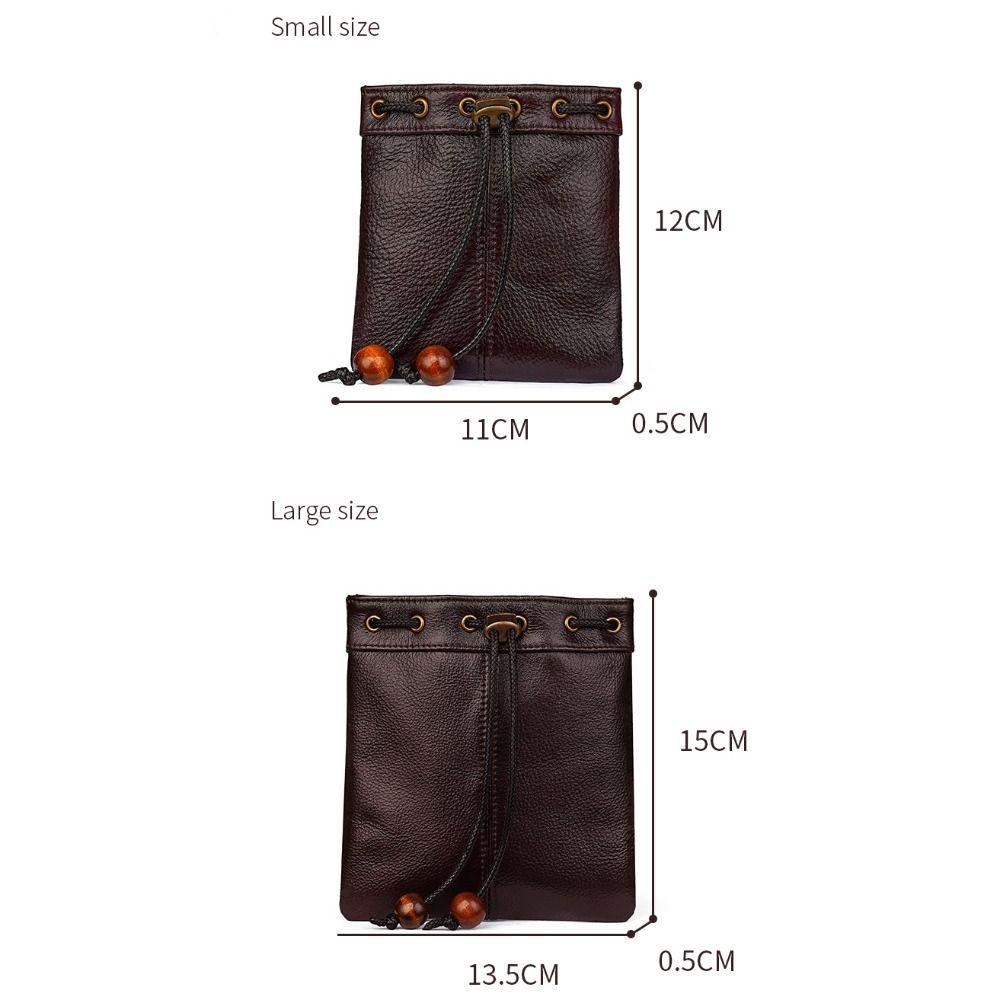 Organizzatore Pelle PU Pelle PU Sacchetto Coulisse Due Misure Chiusura Coulisse Portamonete Stile Medievale Organizzatore Monete Donne Uomini