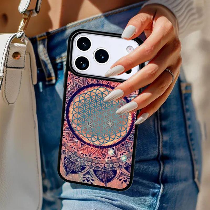 Beautiful painting mandala flower Phone Case For iPhone 17 Air 14 15 13 12 Max Cover For Apple 16 16e 11 Pro Max Plus