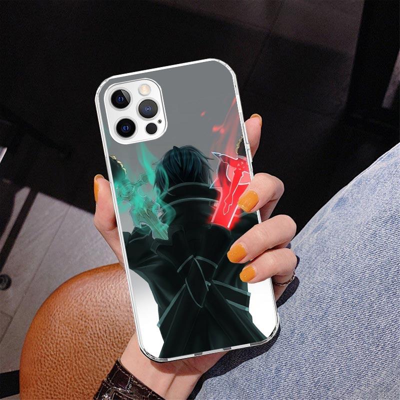 Sword Art Online Kirito Phone Case For iPhone 13 12 Mini 11 Pro Max XS XR X SE 7 8 Plus 5S 5 6S 6 Gift Print Cover Fundas