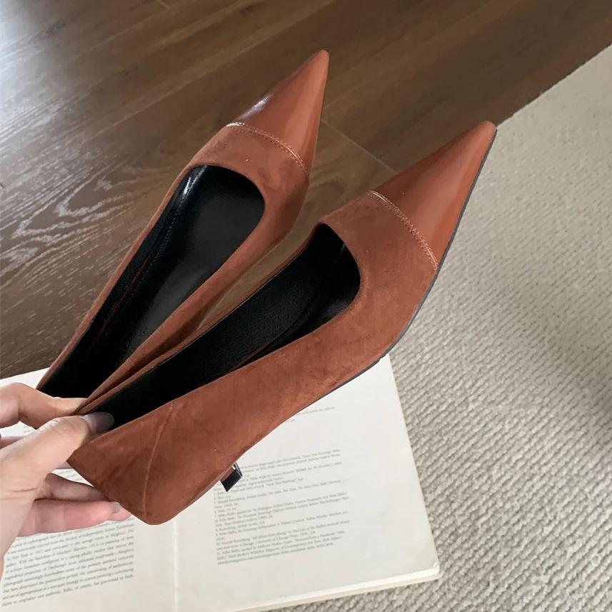 Fashion Bailamos 2025 Spring Pointed Toe Women Sexy Shallow Slip On Pumps Shoes Fashion Thin High Heel Ladies Elegant Dress Boat Shoes M