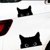 Funny Car Cat Sticker Self-Adhesive PET Bumper Sticker Car Tail Bumper Window Cute Cat Peeking Decal Auto Styling Decoration