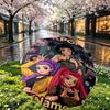 Custom Name Personalized Kpop Demon Hunter Print Umbrella, Auto Open Close, 8‑Rib Sturdy Frame, Commute Camping Hiking Use, Birthday Gift