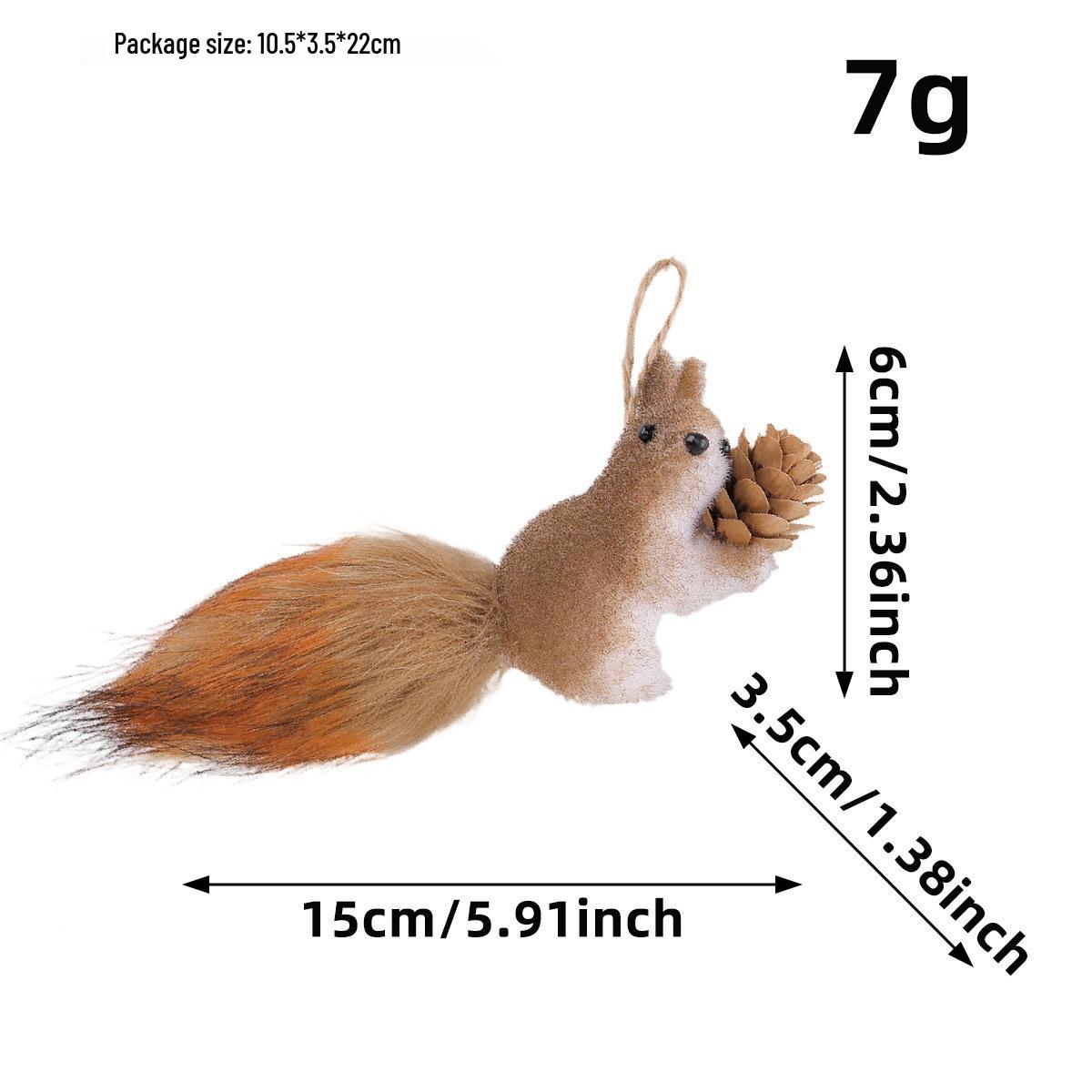 

Love of the Port Cross-border Foam Squirrel Desktop Ornament: Creative Christmas Squirrel Pendant Decoration