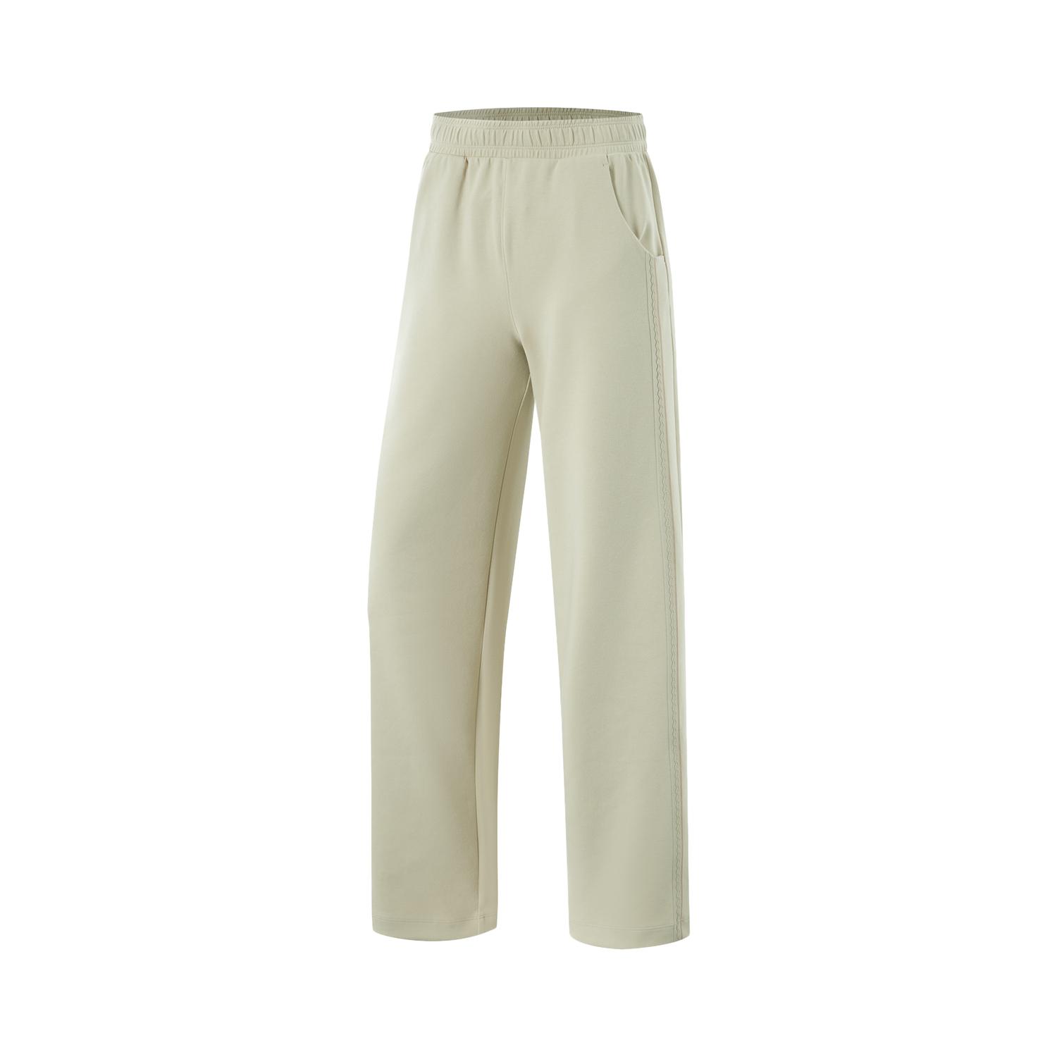 

Li Ning Серия Спортивный Стиль Однотонные Со средней посадкой Дышащие Универсальные Свободные Спортивные Длинные брюки Женские низы Молочно-белый AKLU880-5 XL