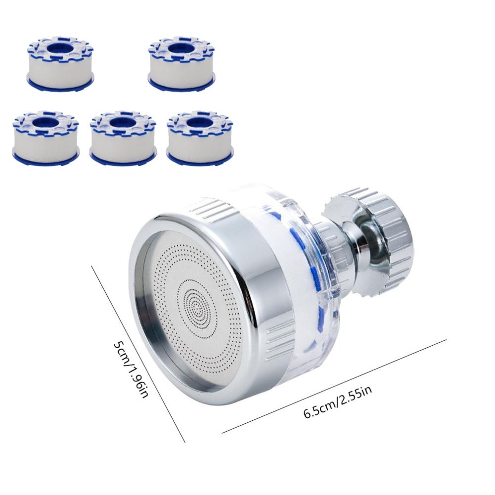 Kitchen Faucet Water Filter Pressurized Sink Filter Water Purifier 360° Tap Splash Proof Faucet Aerator Extender for Bathroom