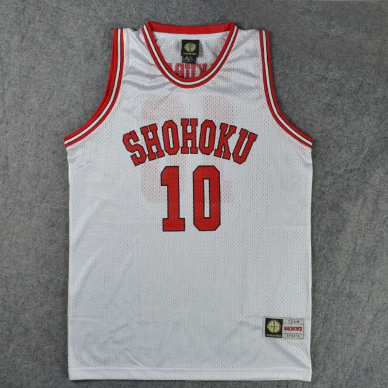 Slam Dunk Shohoku High School Nr. 10 Hanamichi Sakuragi Cosplay Top Vest SD Basketbalshirt