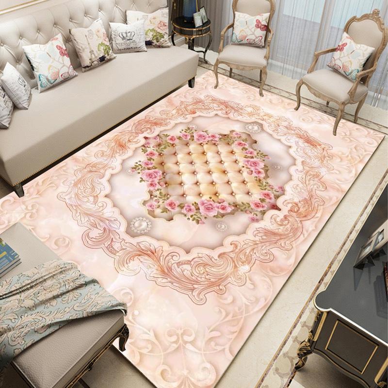 Pink Luxury Soft Carpets for Living Room Large Area Rugs Non-slip Easy Washable Floor Mat Bedroom Decor
