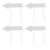 Blank Arrow Signs with Stakes Double Side Water Proof Directional Signs for Wedding Party Decor