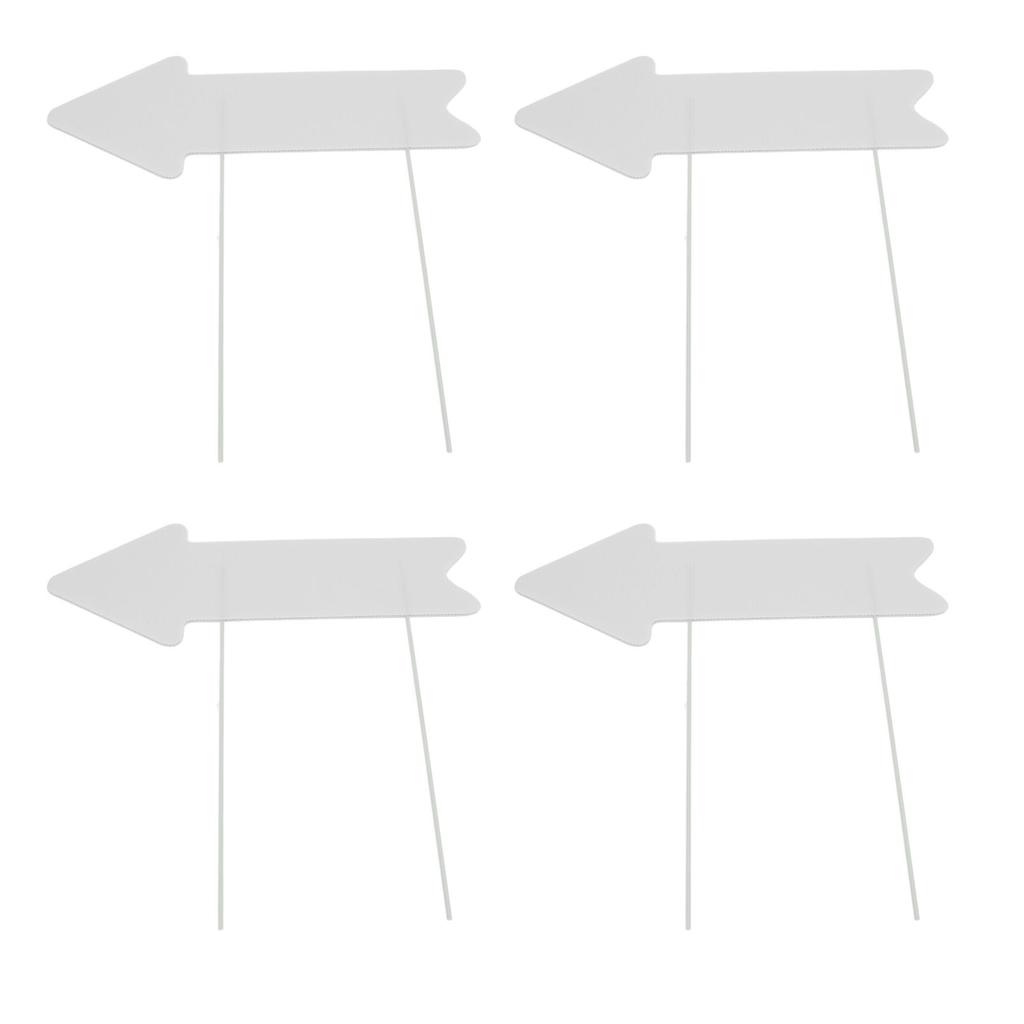 Blank Arrow Signs with Stakes Double Side Water Proof Directional Signs for Wedding Party Decor
