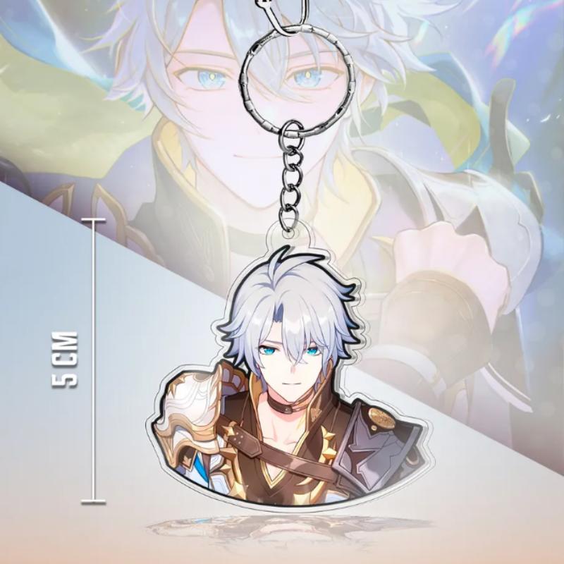 5Cm Acrylic Key Buckle for Honkai: Star Rail Phainon Acheron Castorice Anaxa Character Peripheral Keychain Pendant Premium Gift