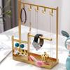 Multifunctional Jewelry Display Rack Metal Necklace Storage Rack Earrings Display Stand  Ring