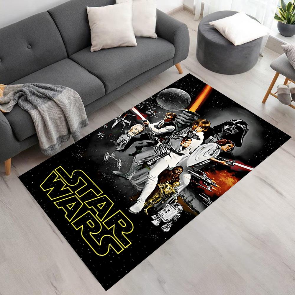 Star Wars Floor Rug Office Rug Suitable for Living Rooms Balcony Hallway Study room Anti-slip Rug Anime Office Decor