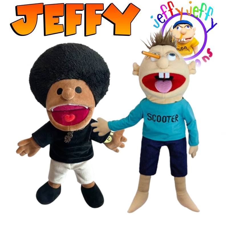Puppet Jeffy Hand Plush Toy Cosplay Game Stuffed Doll Cartoon Gift Children