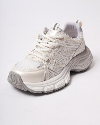 Scarpe da ginnastica estive Allsy 5300 36 bianco madreperla pelle tessuto