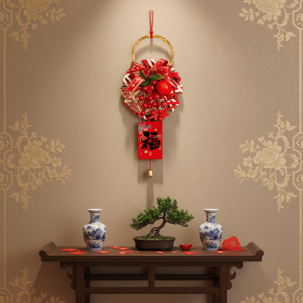 Traditional New Year Decorations Handcrafted Door Handle Decorations  Spring Festival