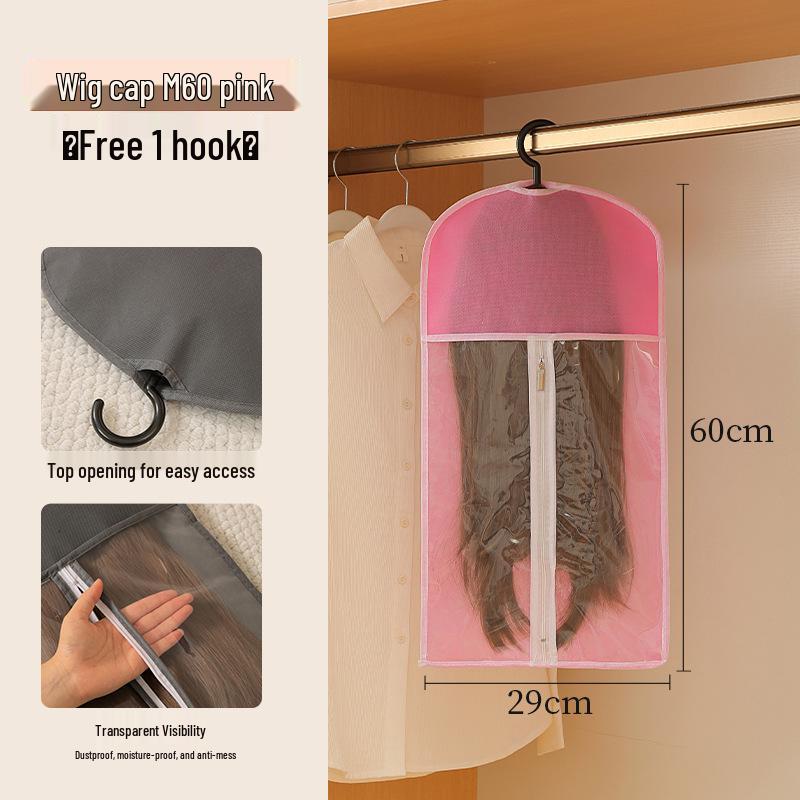 Пылезащитный чехол для хранения парика: Удобный для путешествий, пылезащитный, влагозащитный и прозрачный для Comic Con и демонстрации