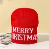 Knit Hat Red Xmas Cap Winter Hat Woolen Christmas Hat For Xmas Party Decor Winter Fashion Holiday Accessories