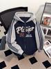 Unisex American Retro Hooded Cardigan with Three Stripes - Trendy Autumn/Winter Outerwear for Couples