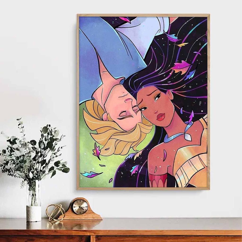 DIY Diamond Painting The Prince and The Princess Cross Stitch Kit Mosaic Art Diamond Painting Full Circle Diamond Home Decoration