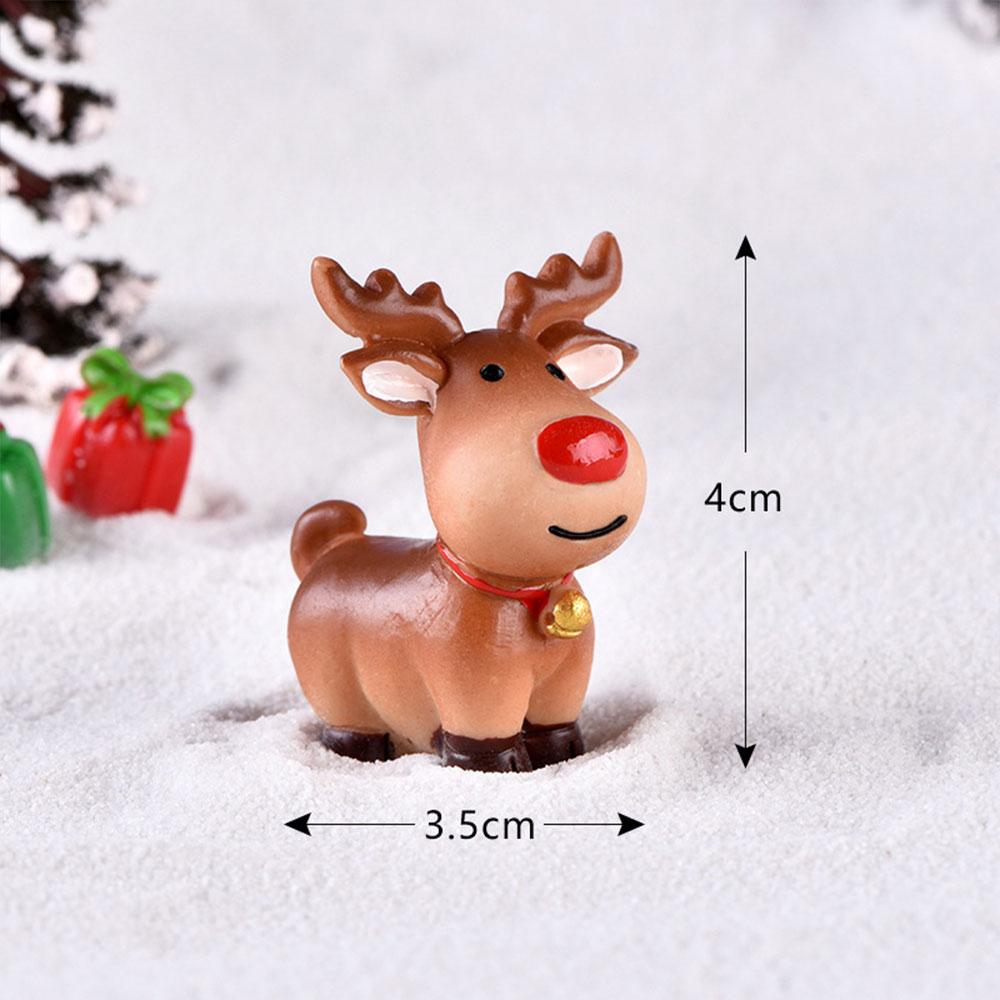 Christmas New Products Gifts Elk Snowman Santa Claus House Villa Creative Resin Micro Landscape Snow Cute Decoration Craft