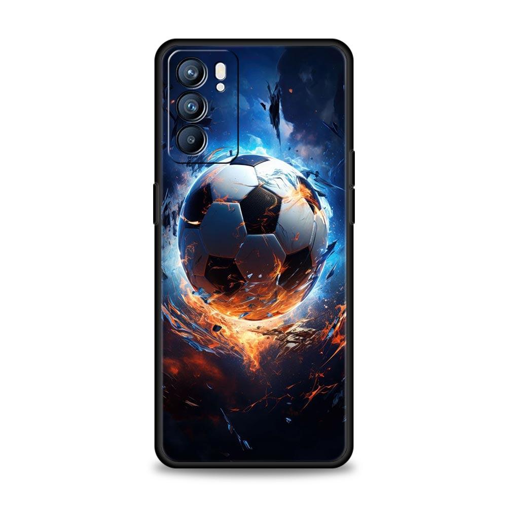 

Football Passion Soccer Ball Phone Case For Oppo Reno8 Reno7 Reno6 Pro A54 5G Find X6 X5 A53 A52 A9 A15 A17 A16 A57 A31 Cover Oppo Find X5