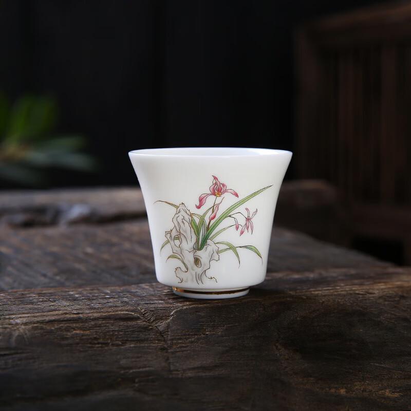 Chaxun Mutton Fat Jade Porcelain Tea Master Cup