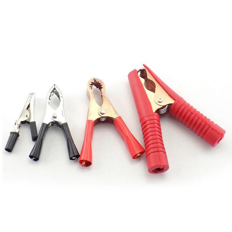 1 Pair Alligator Clips Probe Crocodile Clip Clamps Connector 5A 30A 50A 100A Test Lead Car For Test Electrical DIY Tool