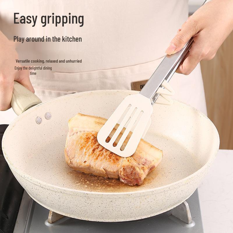 Stainless Steel Silicone Kitchen Tongs - Heat Resistant, Non-slip BBQ & Food Clips