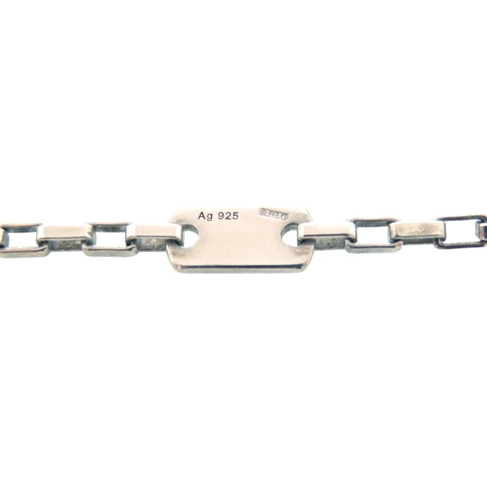 Used AUTHENTIC GUCCI Logo plateNecklace Silver Silver925