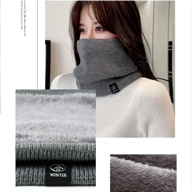 Fashion Women Knitted Scarf Solid Cashmer Like Winter Snood Scarves Lady Warm Thick Unisex Men Neck Scarfs Ring
