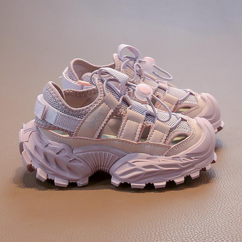 

New boys creek shoes fashion soft-soled sports shoes girls hollow net light shoes 31 inner length is about 19.4cm фіолетовий
