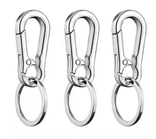 3/6 pièces Porte-clés de voiture multifonctionnel, durable et facile à démonter en métal, porte-clés de sac à dos unisexe