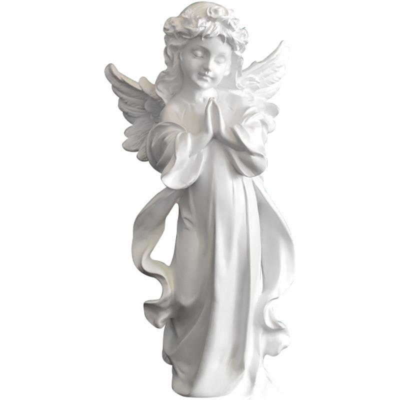 European Vintage Resin Angel Statue Fairy Garden Sculpture for Home Desk Shelf Decor Romantic Gift Collection