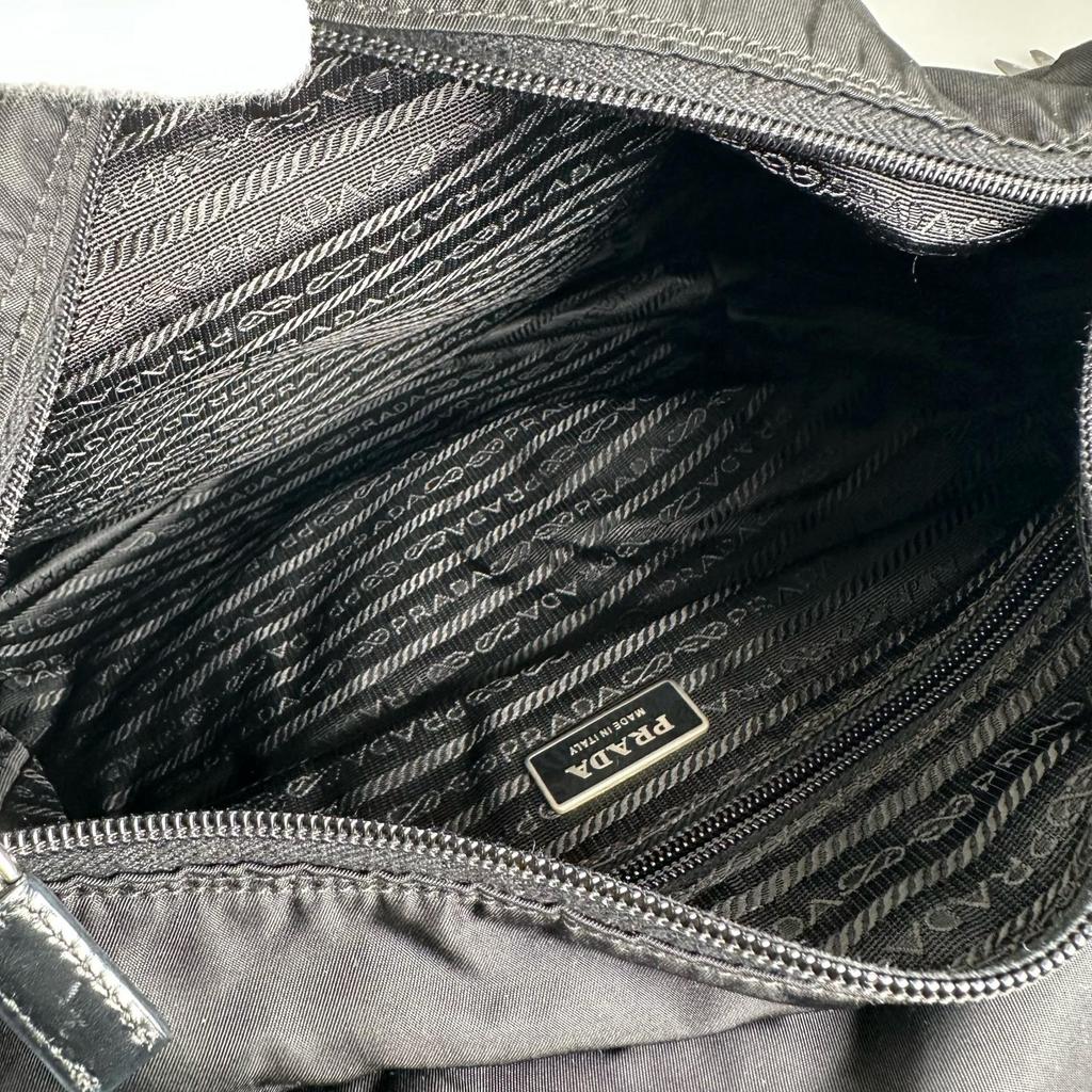 PRADA Triangular logo Messenger bag black Women used